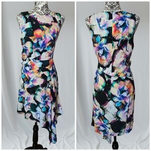 Nicole Miller Artelier Sleeveless Floral Midi Dress size 6